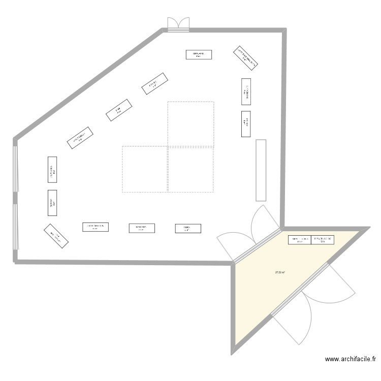 salon JARDIN CV FEV 2025. Plan de 1 pièce et 28 m2