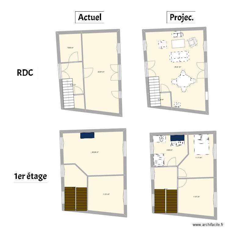 Maison mesures ok. Plan de 12 pièces et 157 m2