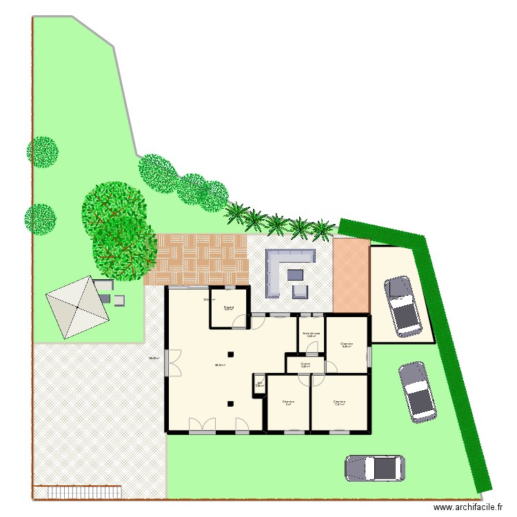 CLUZAN. Plan de 11 pièces et 499 m2