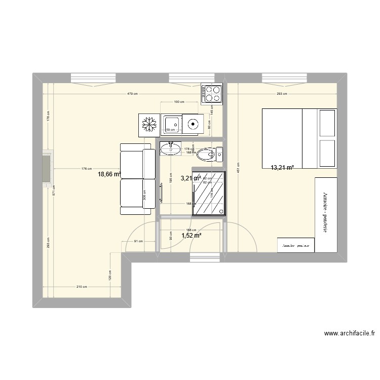 3 lucot- v5. Plan de 4 pièces et 37 m2