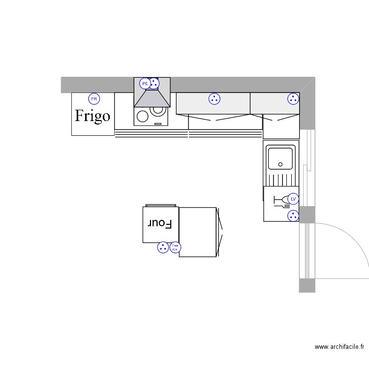 cuisine. Plan de 0 pièce et 0 m2