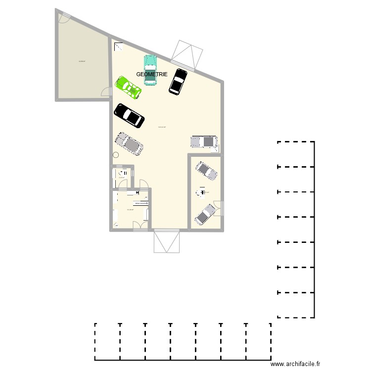 Midas . Plan de 5 pièces et 191 m2