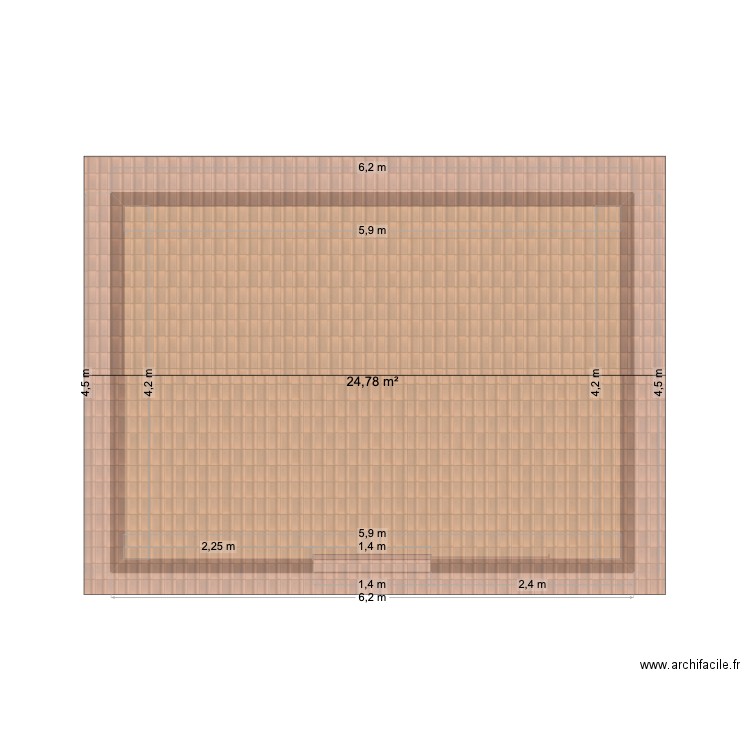 abri de jardin 2. Plan de 1 pièce et 25 m2