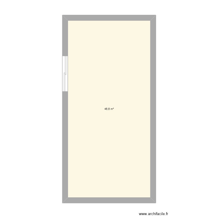 terrasse A. Plan de 1 pièce et 47 m2