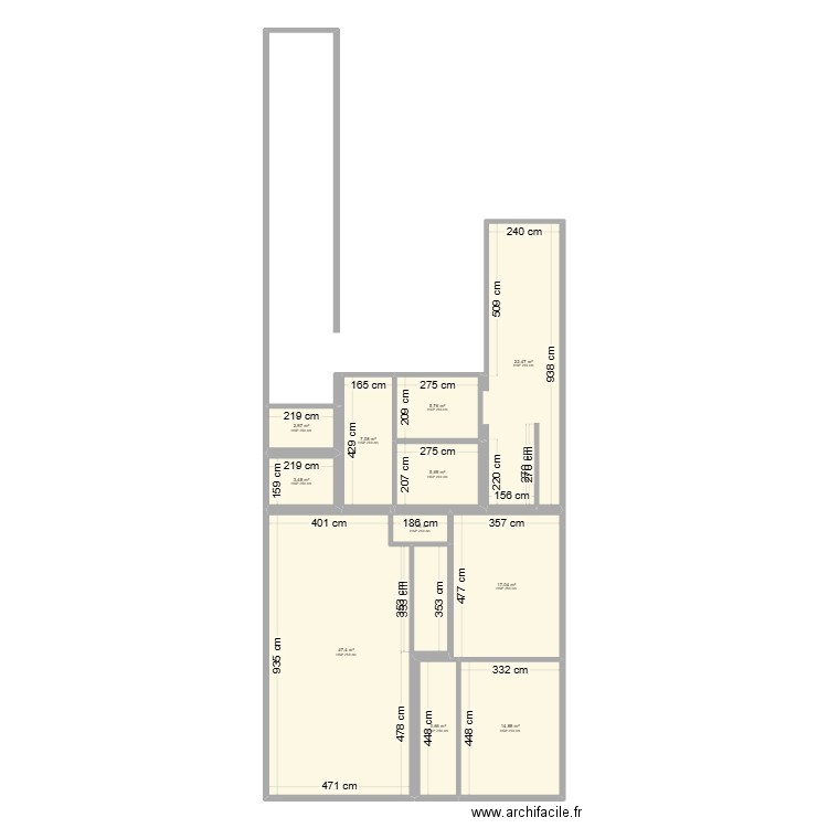 Plan Matteo. Plan de 11 pièces et 134 m2