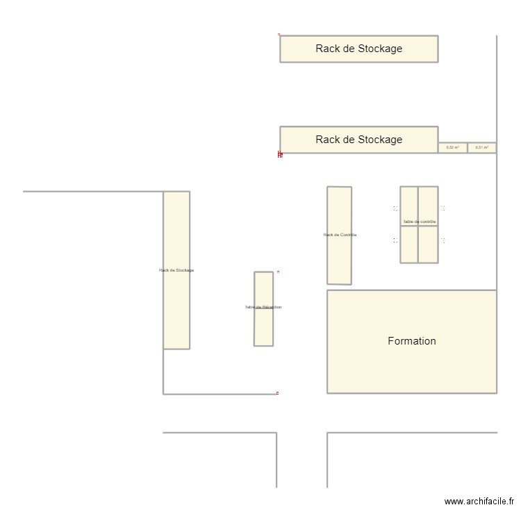 boulo. Plan de 13 pièces et 65 m2