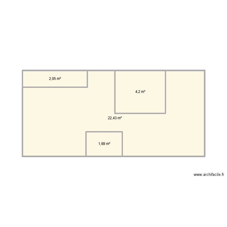 plan du magasin. Plan de 4 pièces et 30 m2