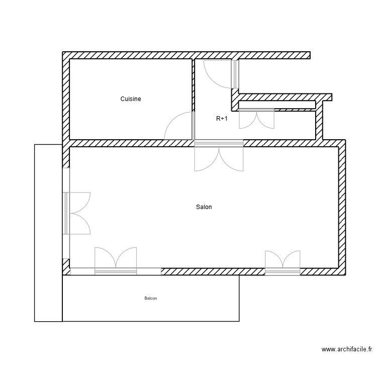 2406101 Copro SQUARE DES GENETES. Plan de 4 pièces et 40 m2