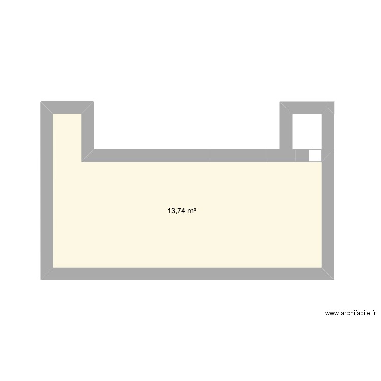 PLAN 2. Plan de 1 pièce et 14 m2