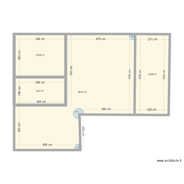 plan 2. Plan de 4 pièces et 69 m2