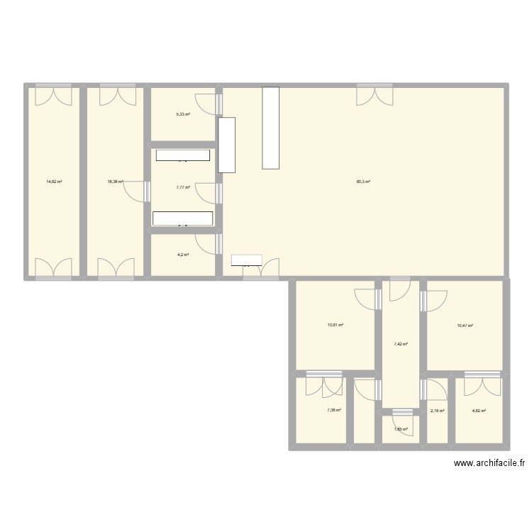 futur 2. Plan de 13 pièces et 174 m2