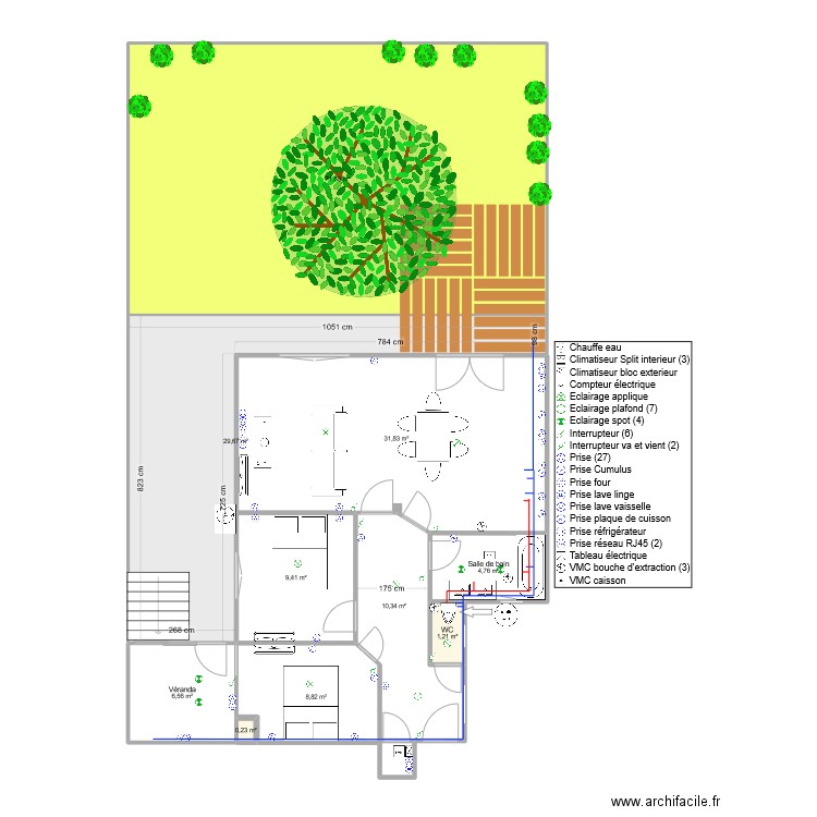 LA BLANCARDE avec cote 1. Plan de 10 pièces et 175 m2