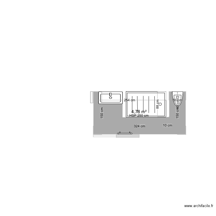 Seb chbre parentale. Plan de 1 pièce et 5 m2