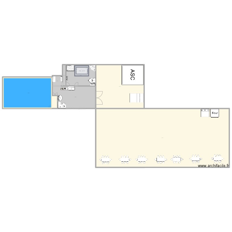 chambre de rêve. Plan de 7 pièces et 1883 m2