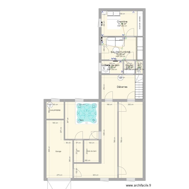 MAISON PIERRE BROSSOLETTE V1. Plan de 24 pièces et 199 m2