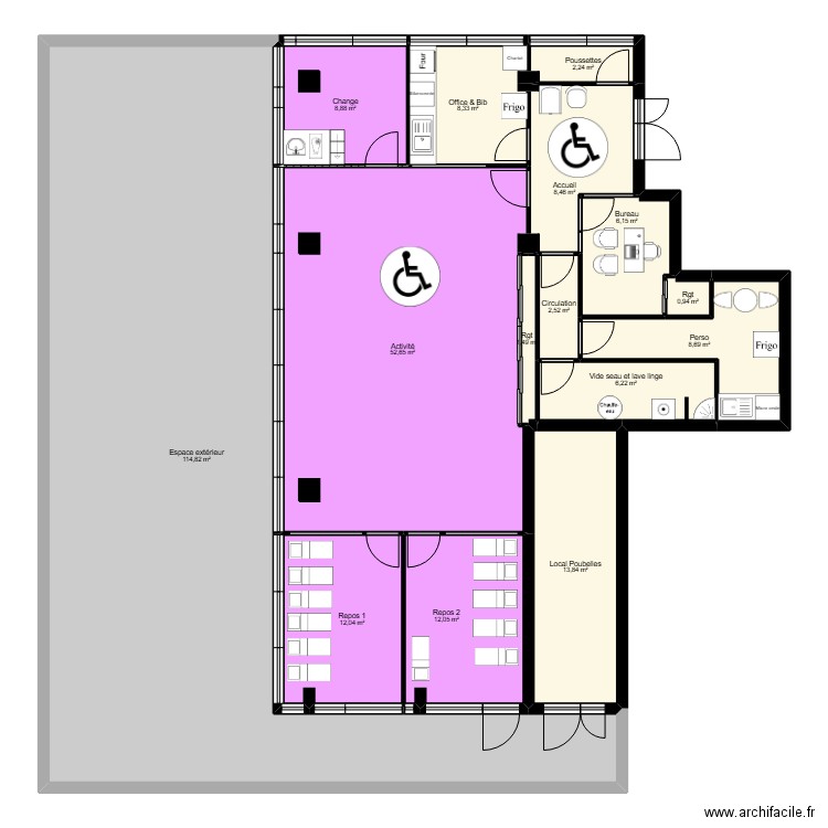 93SD15CM Projet 1.1. Plan de 15 pièces et 259 m2