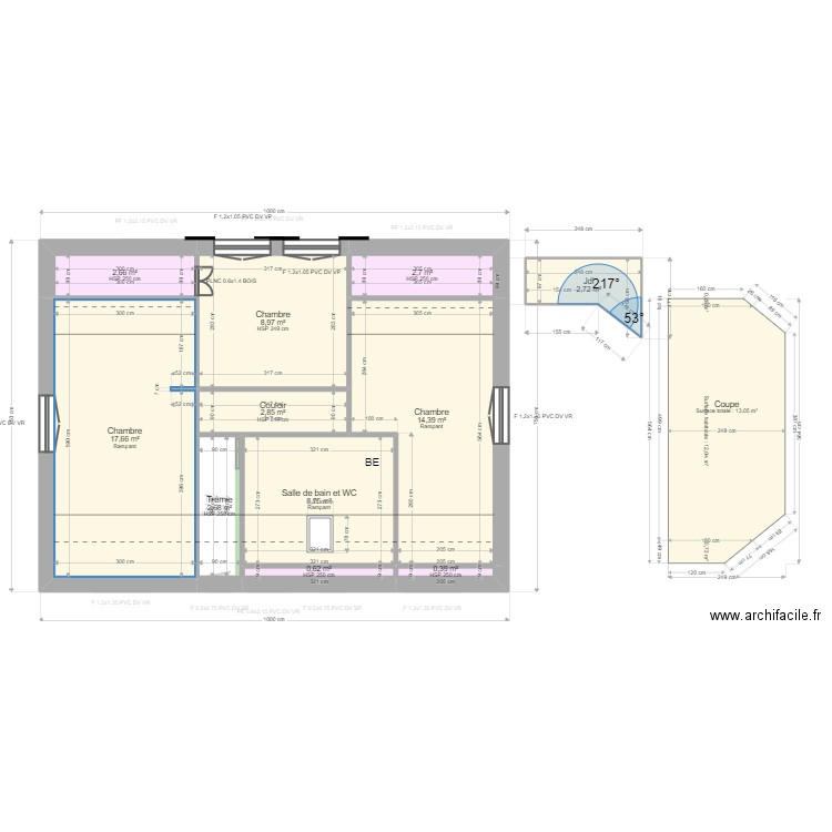 ML24006076. Plan de 20 pièces et 189 m2