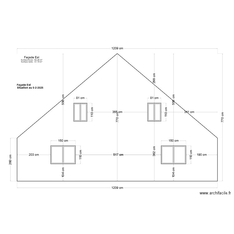 facade Est. Plan de 0 pièce et 0 m2