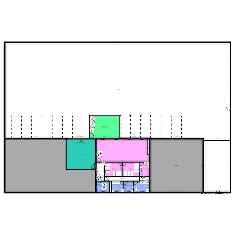 95B46C projet jr. Plan de 19 pièces et 1671 m2