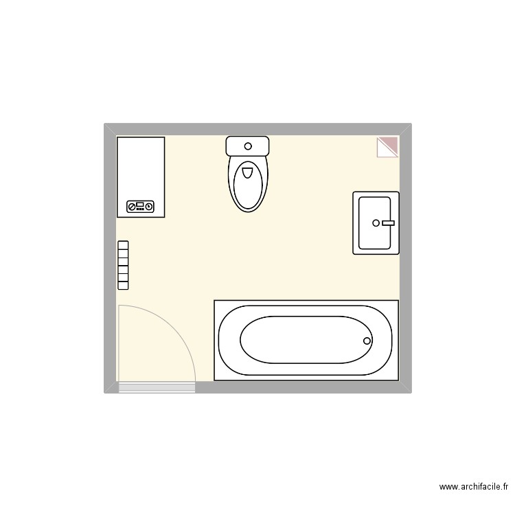 Etat-Actuel_STEIB. Plan de 1 pièce et 6 m2