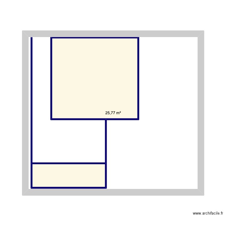 Gradissimo. Plan de 3 pièces et 54 m2