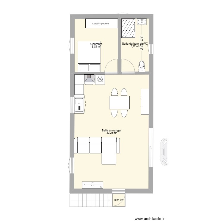 appartement Guillaume. Plan de 7 pièces et 143 m2