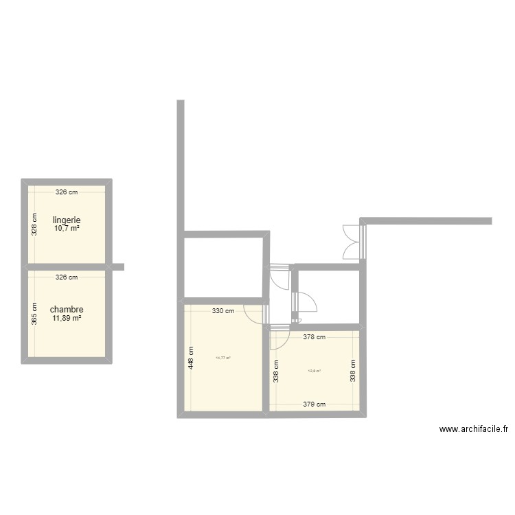 essai. Plan de 4 pièces et 50 m2