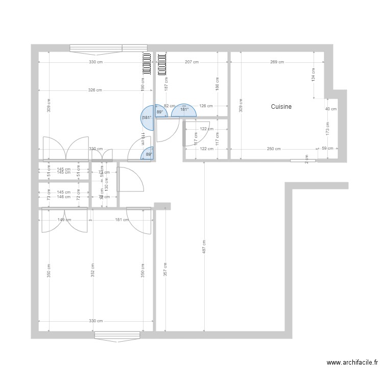 3P CHATILLON. Plan de 8 pièces et 39 m2