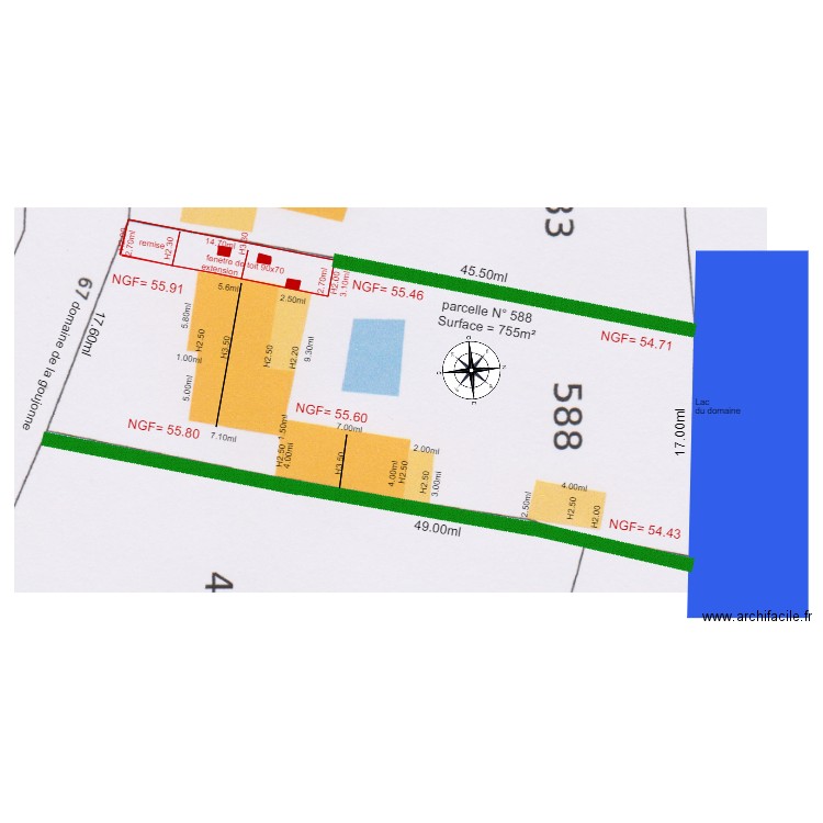 plan de masse                       chalet 67. Plan de 0 pièce et 0 m2