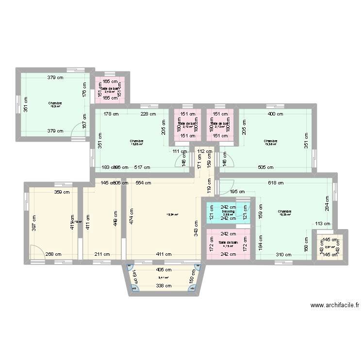 Mon Plan de reve. Plan de 13 pièces et 126 m2