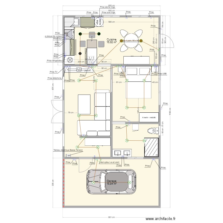 plan moroi lodge. Plan de 5 pièces et 65 m2