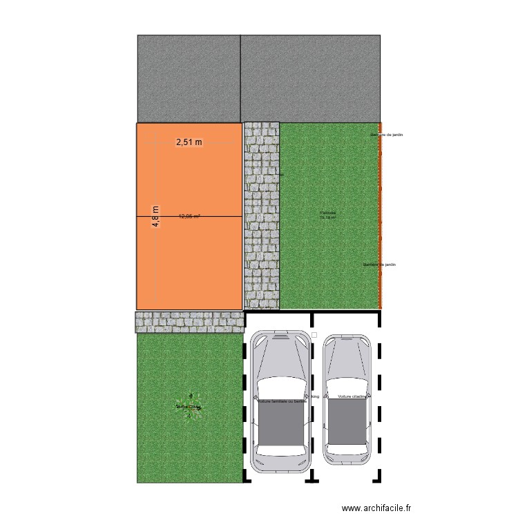 vue de dessus garage . Plan de 1 pièce et 12 m2