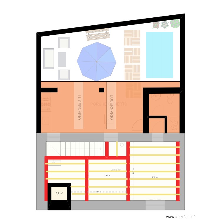 PLANTA BAJA APTO. A   (IZQUIERDA)   ENTREPLANTA 01. Plan de 0 pièce et 0 m2