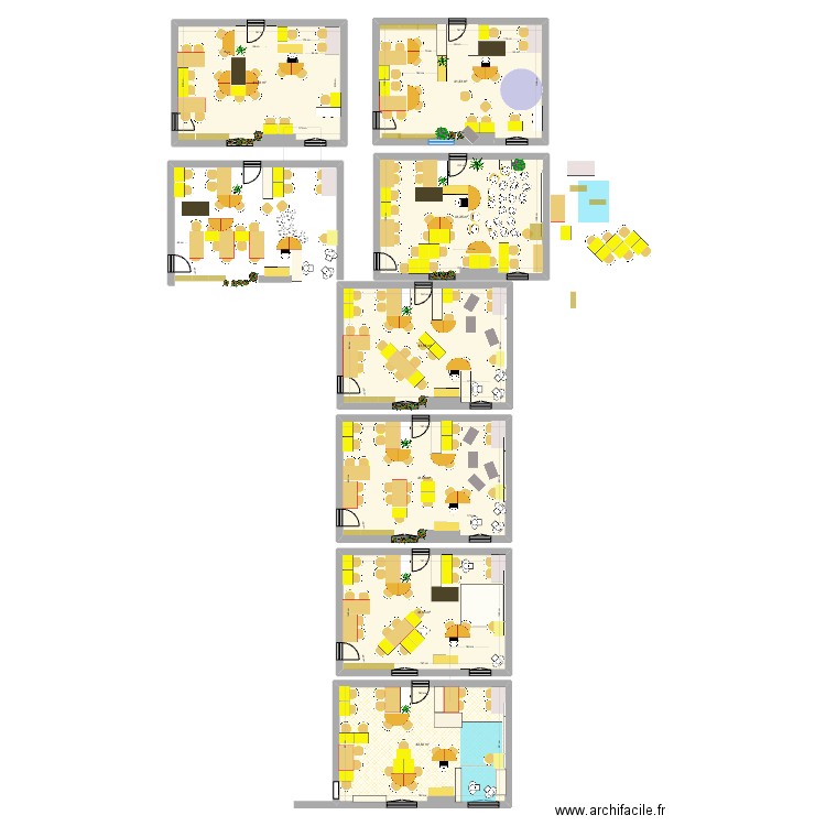 RUBIS 3. Plan de 7 pièces et 291 m2