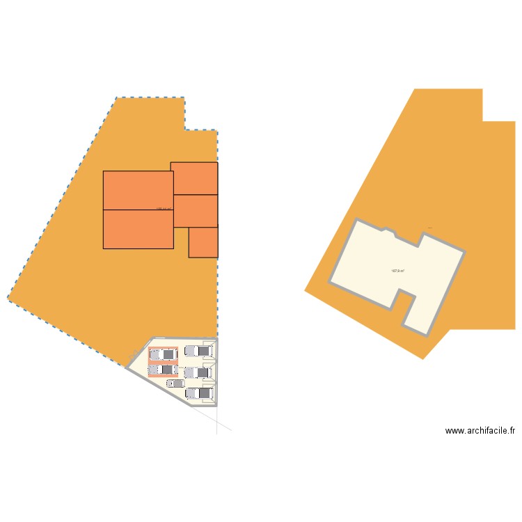 hyp 3. Plan de 3 pièces et 478 m2