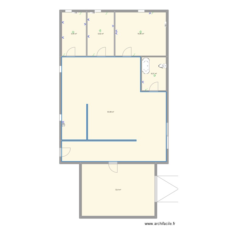 maison gamberge. Plan de 6 pièces et 161 m2