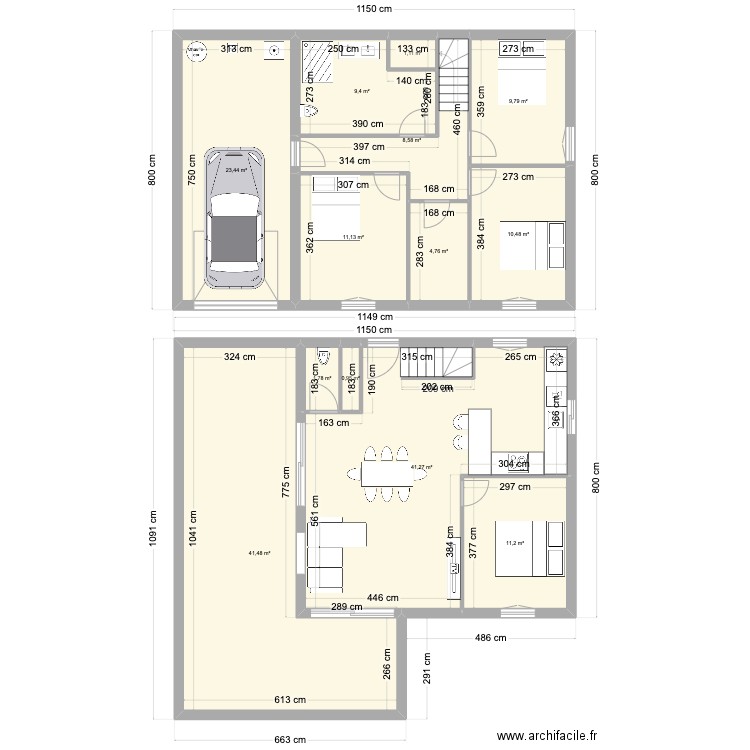 HUDD 2. Plan de 13 pièces et 175 m2