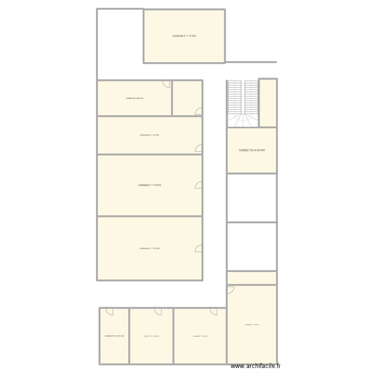 autour d'elles. Plan de 13 pièces et 520 m2