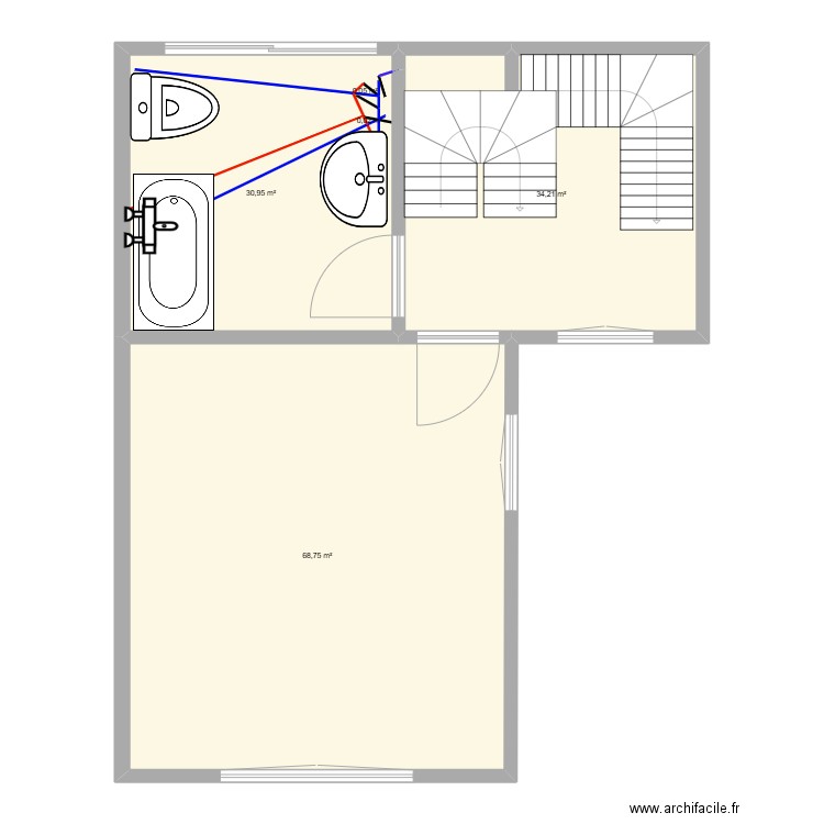  huldenberg 1-er. Plan de 5 pièces et 134 m2