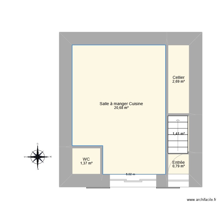 LEFRANQ. Plan de 16 pièces et 81 m2