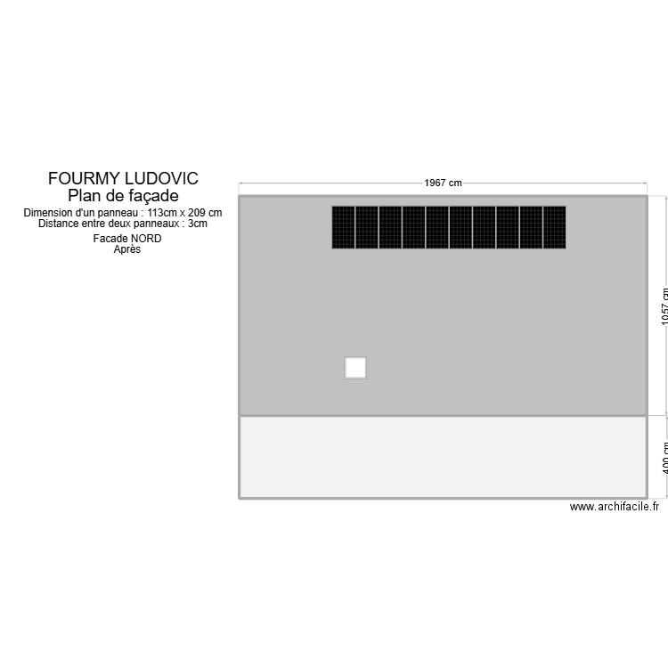 FOURMY LUDOVIC FACADE . Plan de 2 pièces et 283 m2