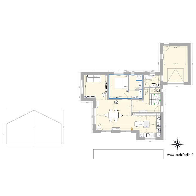 TOUL-3. Plan de 14 pièces et 179 m2