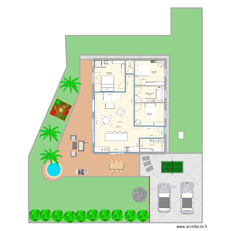 Seignosse13. Plan de 11 pièces et 456 m2