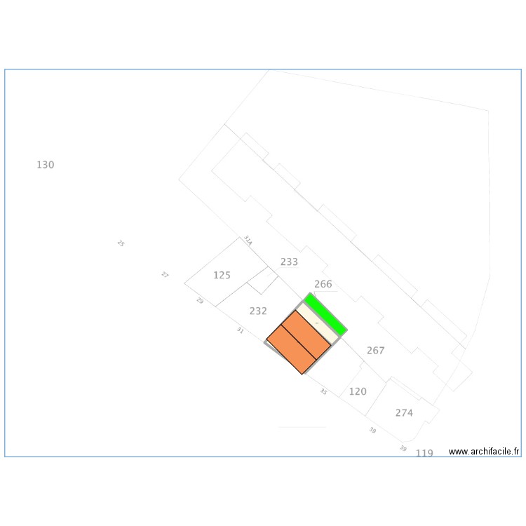 New. Plan de 3 pièces et 135 m2