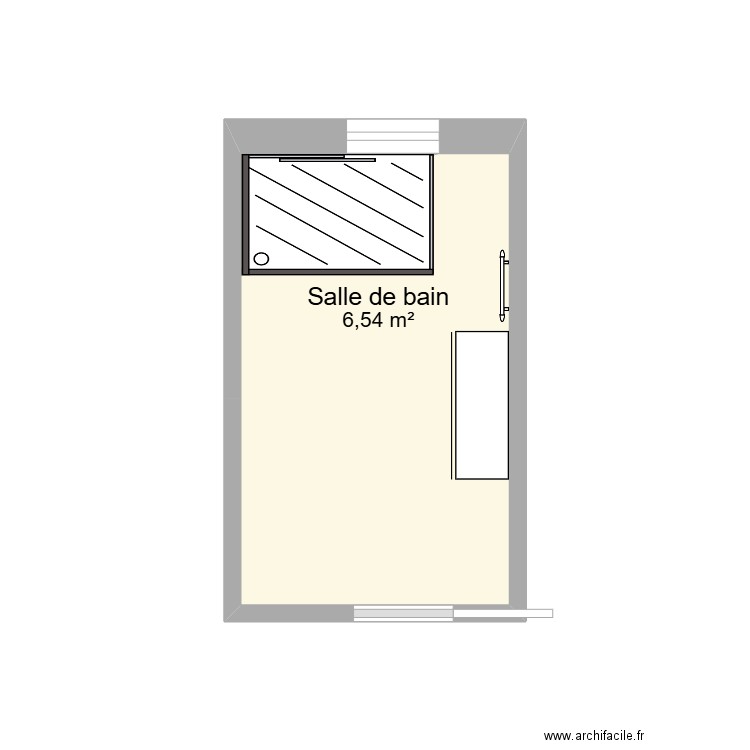 WILLIGS SDB . Plan de 1 pièce et 7 m2