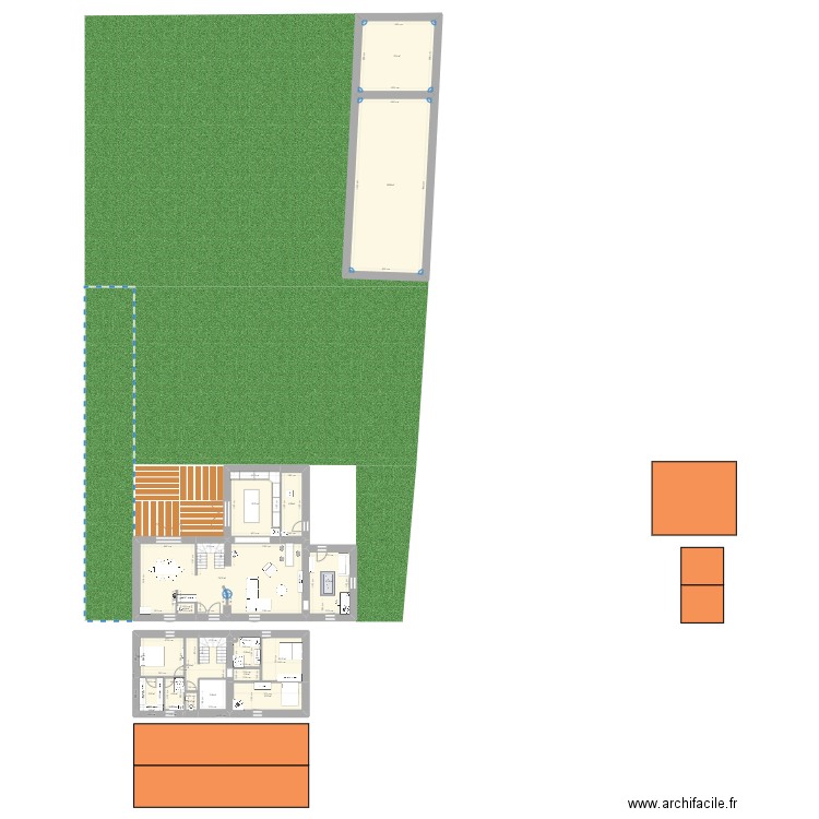 Maison Dissais 2. Plan de 18 pièces et 326 m2