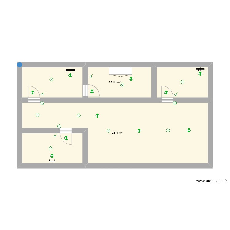 PLANO PLANTA PORTAL. Plan de 2 pièces et 42 m2