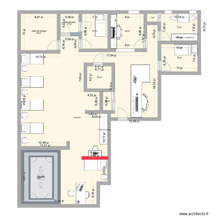 physio argenteuil. Plan de 10 pièces et 151 m2