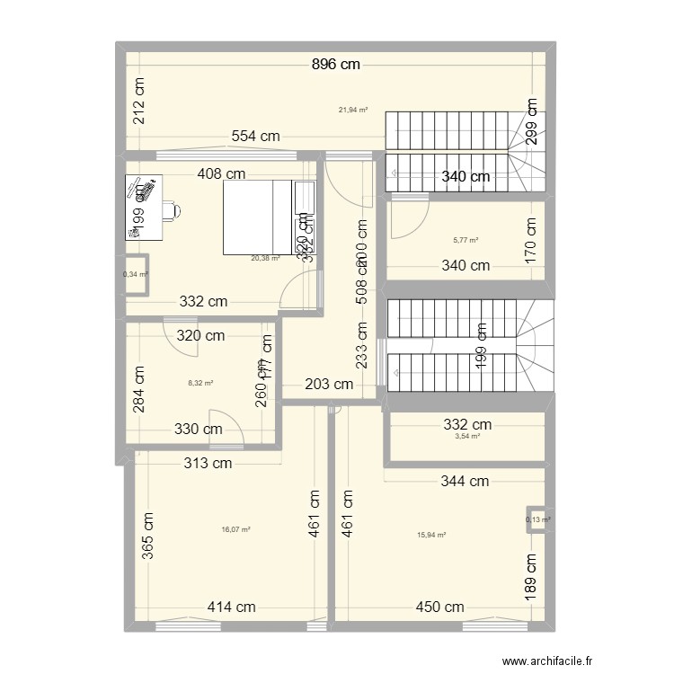 TerrasseVA4. Plan de 9 pièces et 92 m2