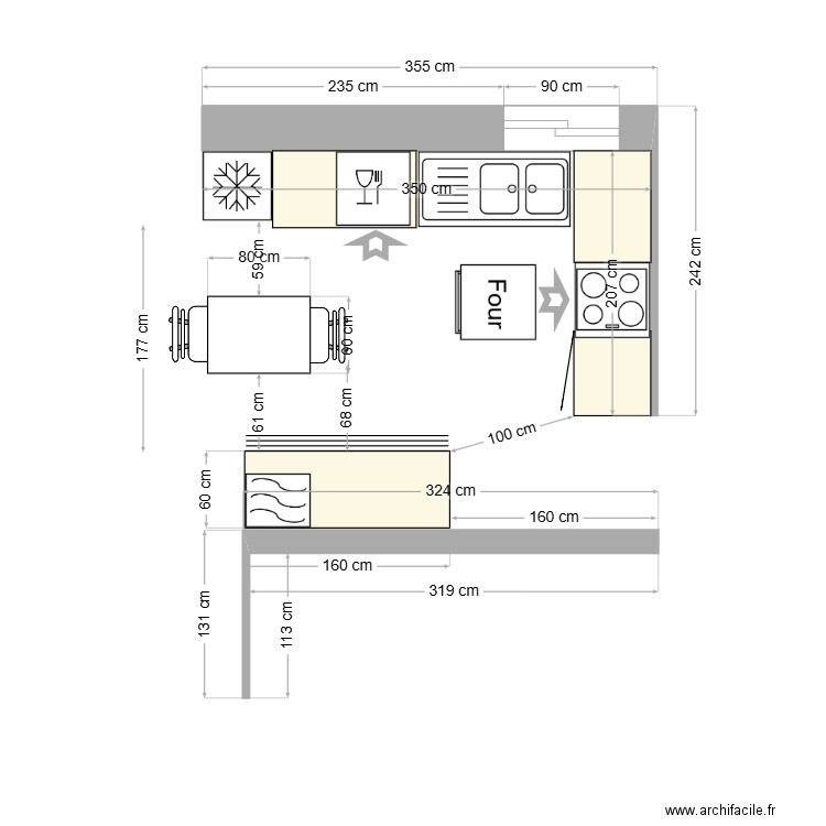 CUISINE rev 1bis. Plan de 0 pièce et 0 m2